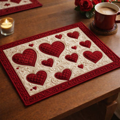 Crimson Heartloom Quilted Place Mat GFTOHD13339