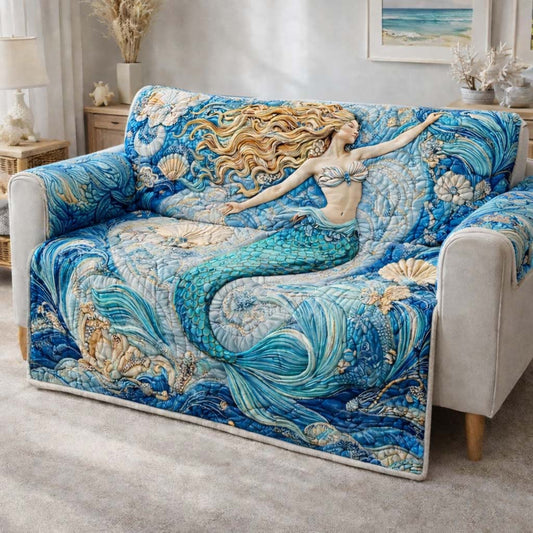 Ocean Mermaid Dream Quilted Sofa Cover GFTOHD13352