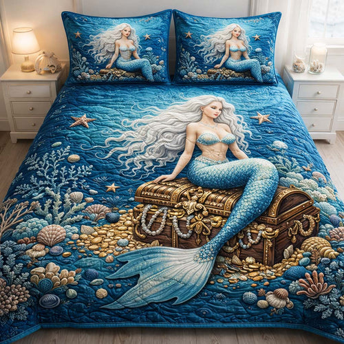 Treasure Mermaid Queen Duvet Cover Set GFTOHD13357