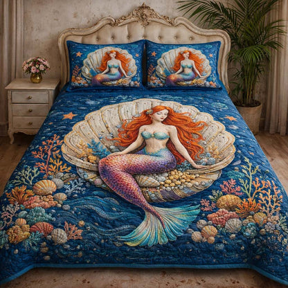 Mermaid Pearl Shell Duvet Cover Set GFTOHD13362