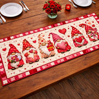Valentine Gnome Friends Quilted Table Runner GFTOHD13379