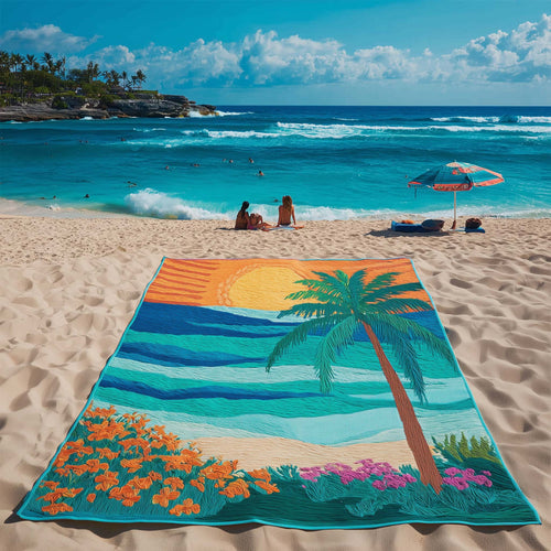 Golden Sunset Shore Beach Towel GFTOHD13387
