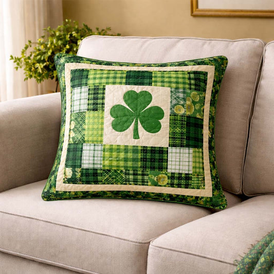 Shamrock Patchwork Quilted Pillow Case GFTOHD13406