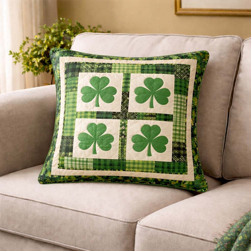 Shamrock Patchwork Quilted Pillow Case GFTOHD13407
