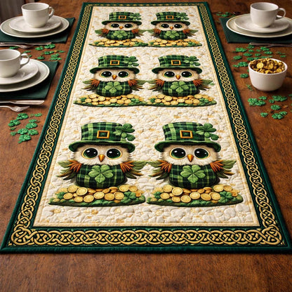 Golden Owl Clover Quilted Table Runner GFTOHD13416