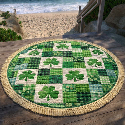 Shamrock Patchwork Round Beach Towel GFTOHD13441