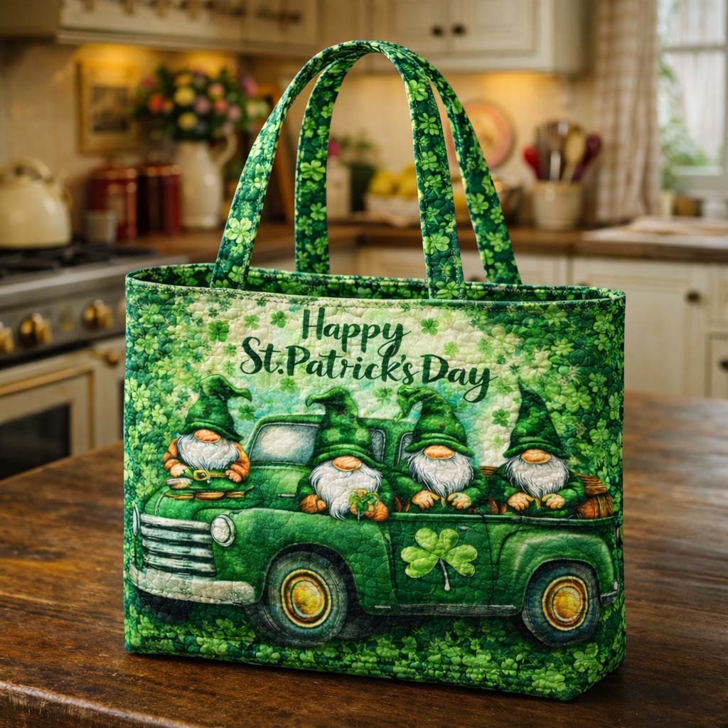 Gnome Truck Luck Quilted Tote Bag GFTOHD13455