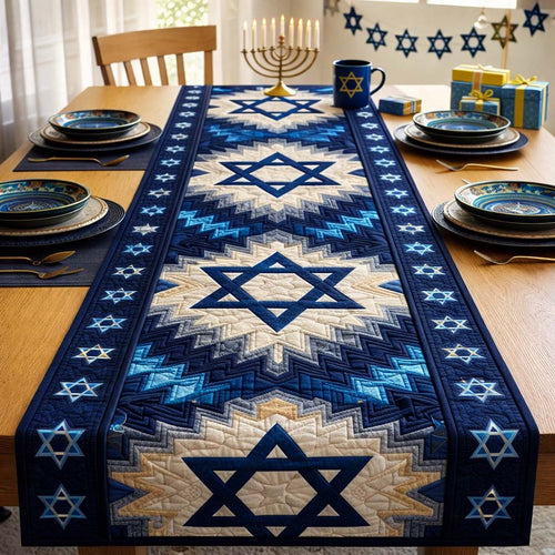 Modern Star Harmony Quilted Table Runner GFTOHD13465