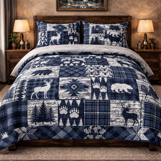 Nordic Wildlife Patch Duvet Cover Set GFTOHD13476