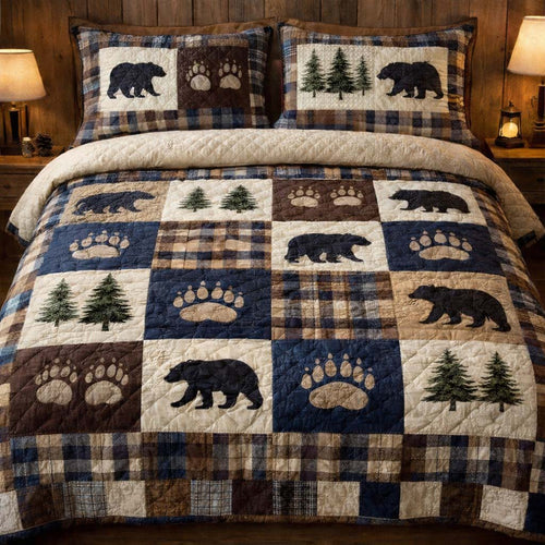 Pine Bear Trail Duvet Cover Set GFTOHD13480