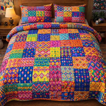Bohemian Patchwork Bloom Duvet Cover Set GFTOHD13481