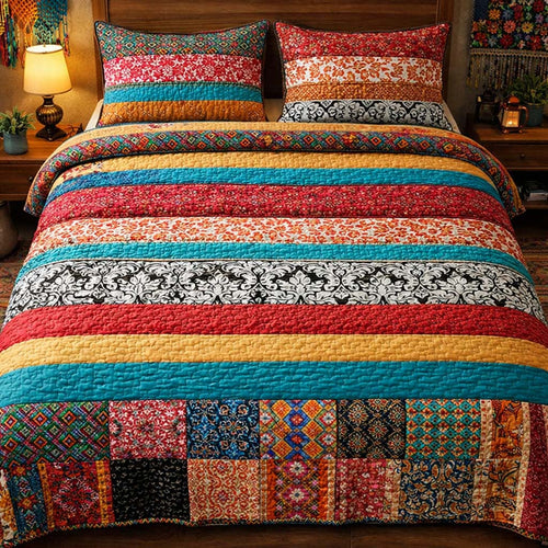 Boho Tribal Layers Duvet Cover Set GFTOHD13484