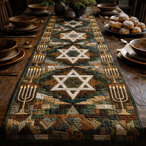 Sacred Star Table Quilted Table Runner GFTOHD13493