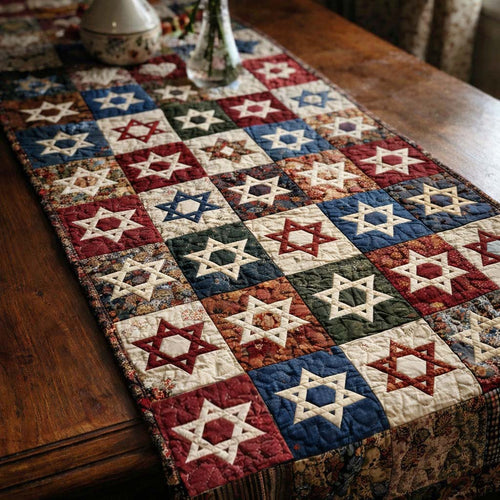 Heritage Star Patch Quilted Table Runner GFTOHD13494