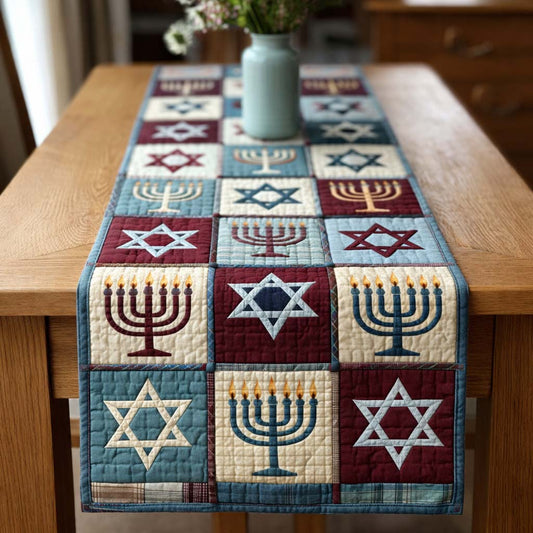 Hanukkah Unity Quilted Table Runner GFTOHD13495