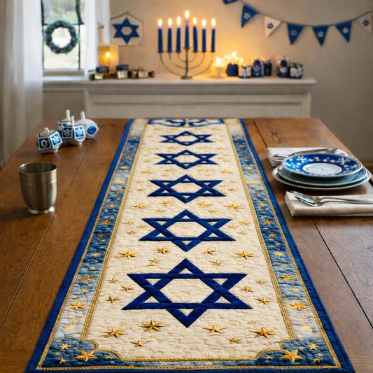 Blue Star Celebration Quilted Table Runner GFTOHD13498