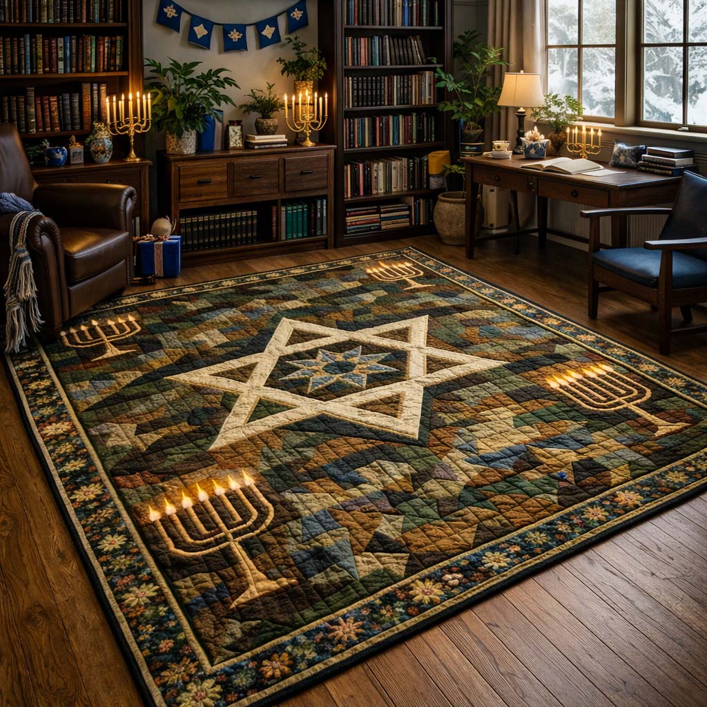 Forest Menorah Star Area Rug GFTOHD13505