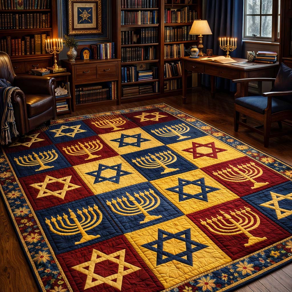 Scholars Menorah Room Area Rug GFTOHD13507