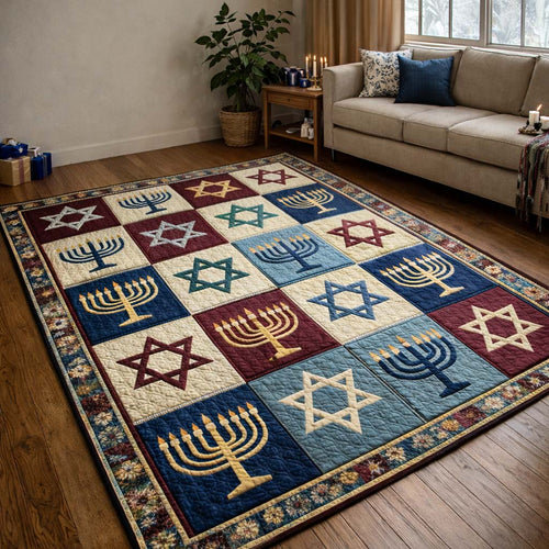 Heritage Menorah Patch Area Rug GFTOHD13508