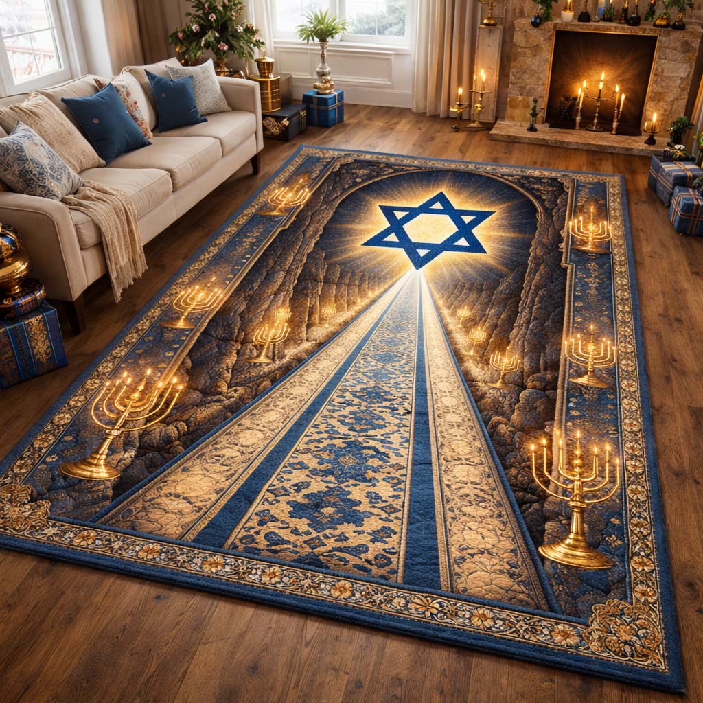 Gnome Hanukkah Joy Area Rug GFTOHD13510