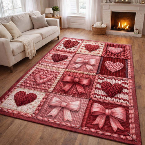 Knitted Love Patch Area Rug GFTOHD13513