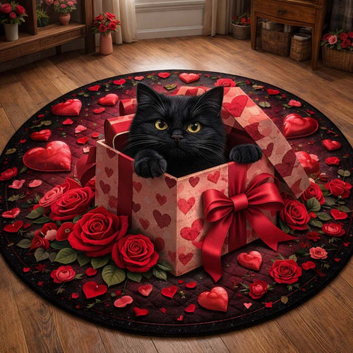 Valentine Gift Kitty Quilted Round Mat GFTOHD13519