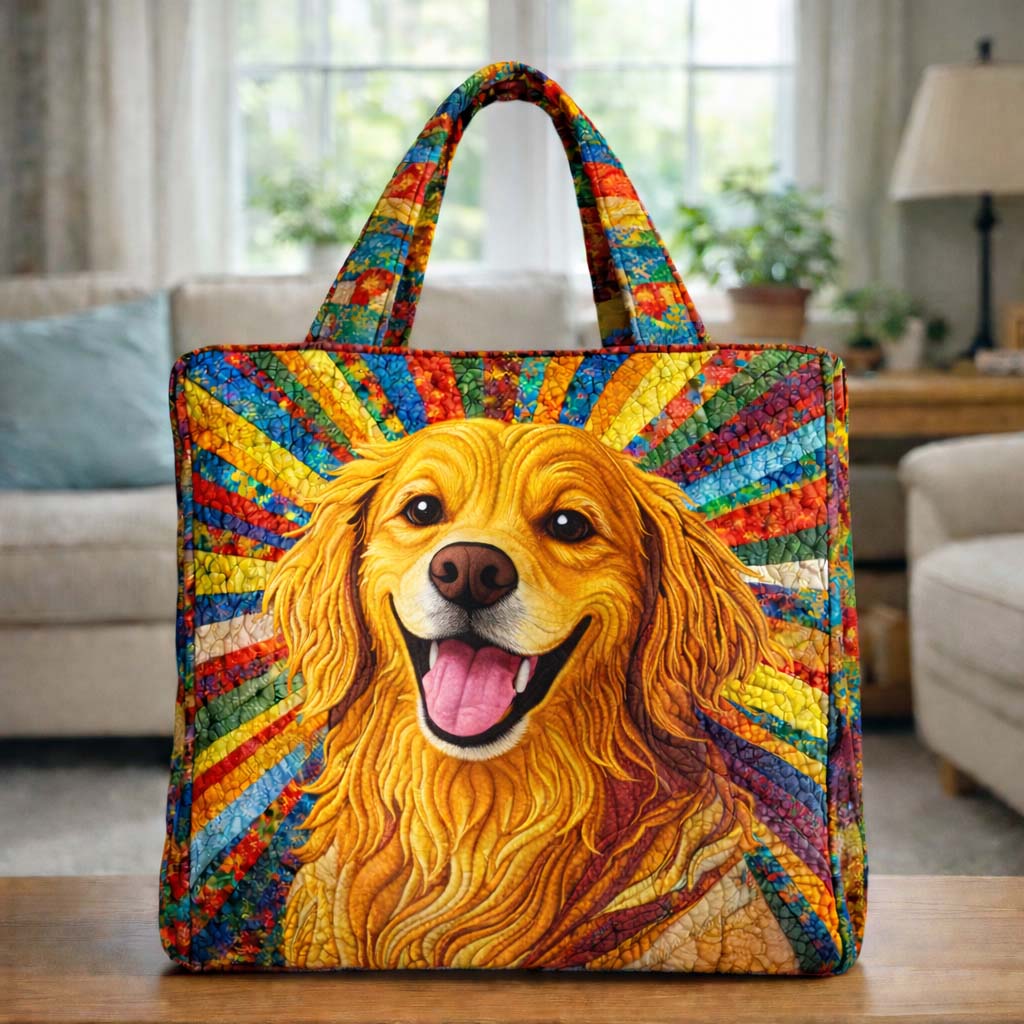 Rainbow Golden Joy Quilted Tote Bag GFTOHD13534