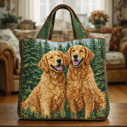 Forest Golden Duo Quilted Tote Bag GFTOHD13535