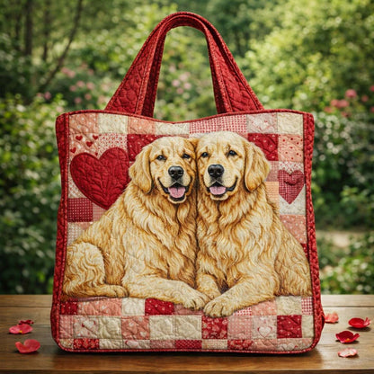 Heartfelt Golden Duo Quilted Tote Bag GFTOHD13538