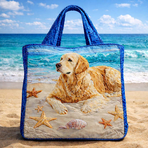 Beach Golden Calm Quilted Tote Bag GFTOHD13539