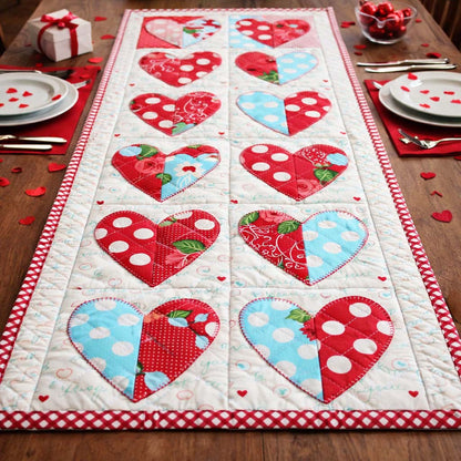 Romantic Valentine Quilted Table Runner GFTOHD13564