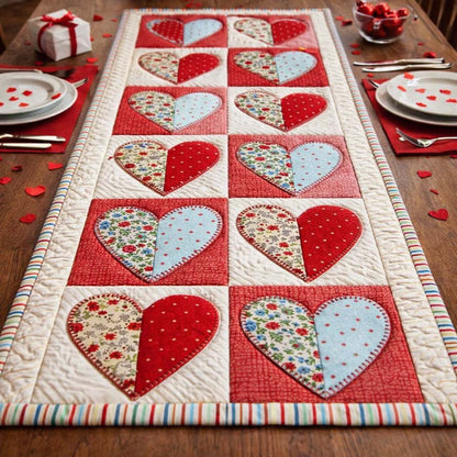 Romantic Valentine Quilted Table Runner GFTOHD13565