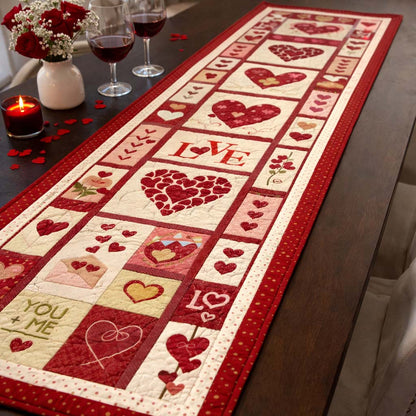 Romantic Valentine Quilted Table Runner GFTOHD13566
