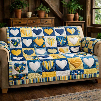 Sweet Valentine Quilted Sofa Cover GFTOHD13579