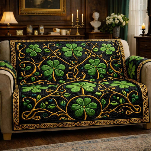 Celtic Clover Vine Quilted Sofa Cover GFTOHD13586
