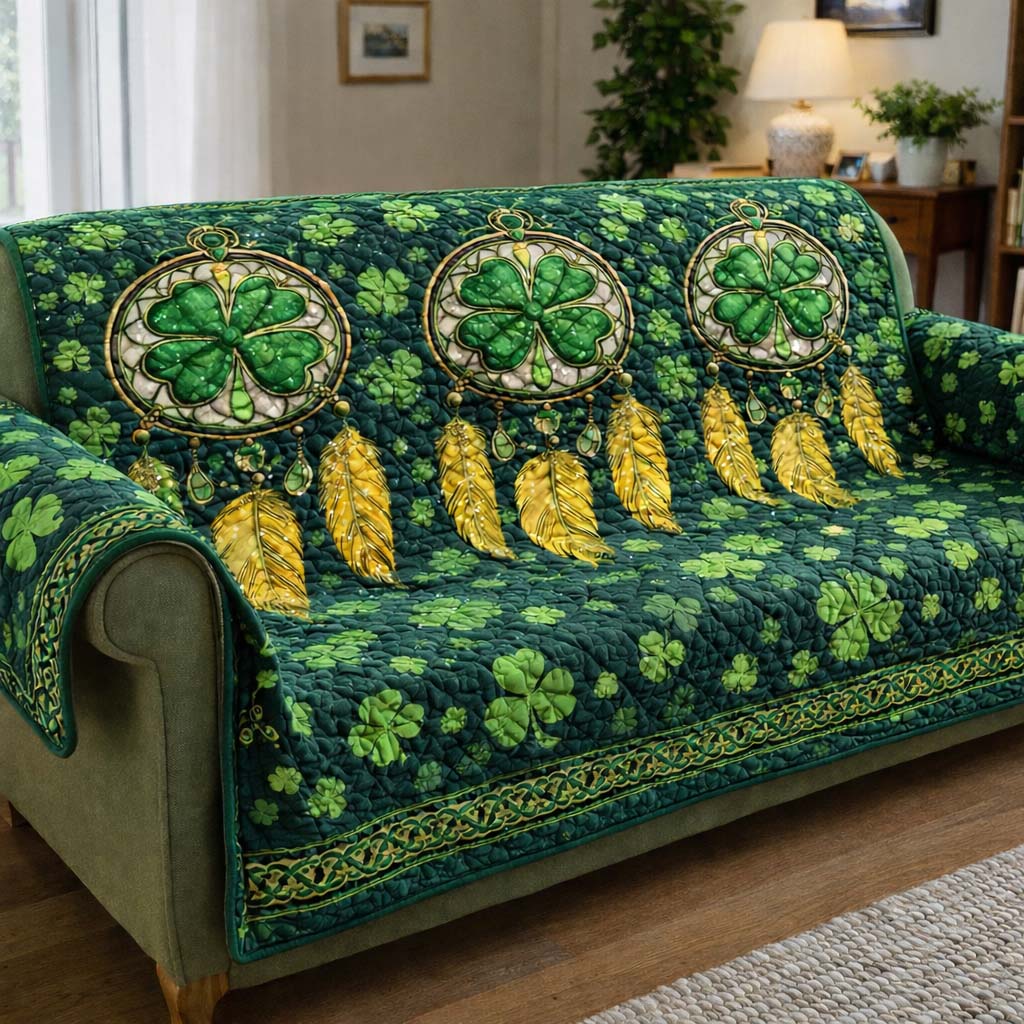 Clover Dreamcatcher Quilted Sofa Cover GFTOHD13592