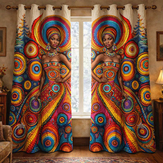 Radiant Ancestral Grace Quilted Curtains GFTOHD13595