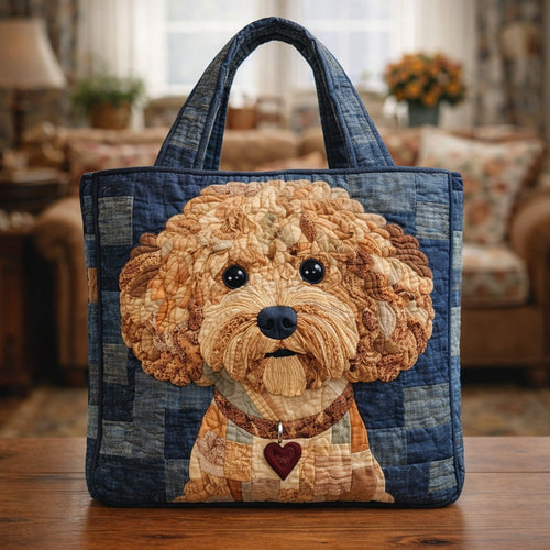 Classic Teddy Poodle Quilted Tote Bag GFTOHD13706