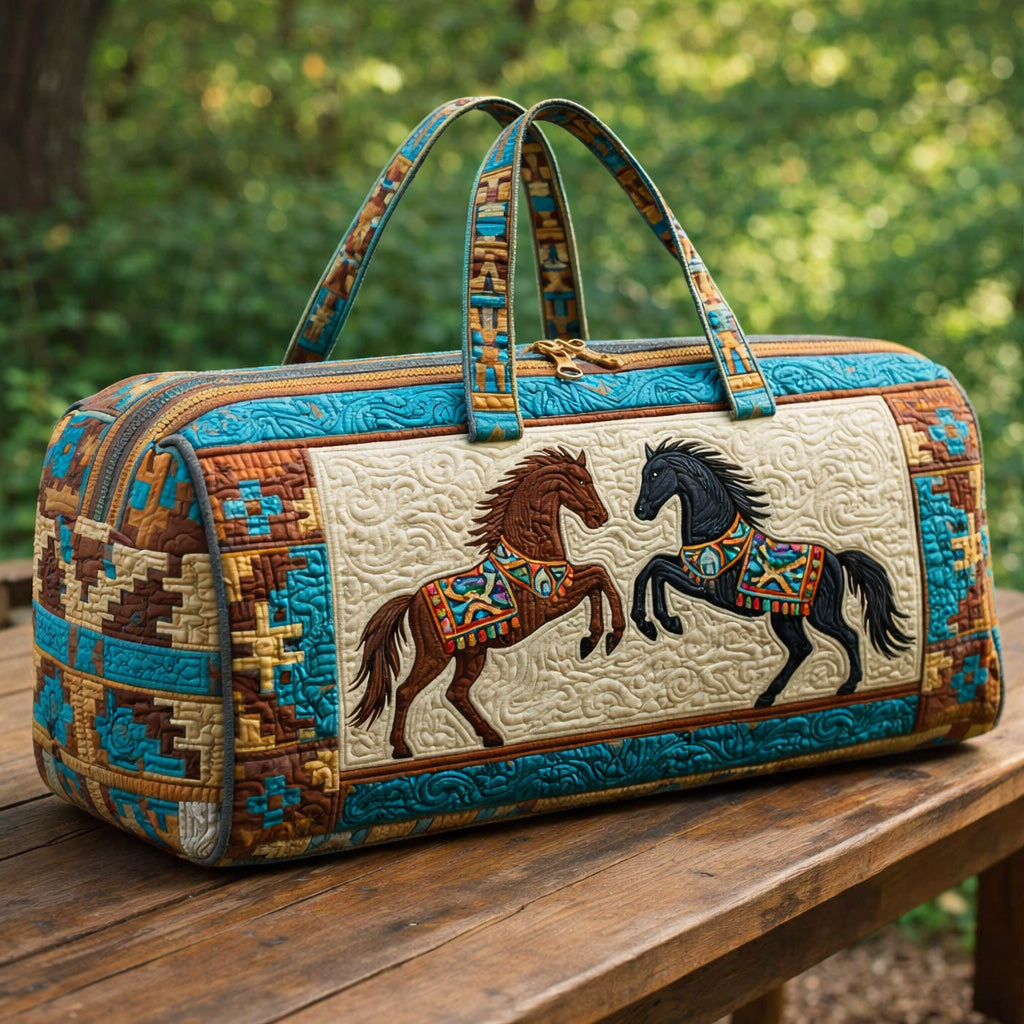 Native Horse Harmony Quilted Duffle Bag GFTOHD13712