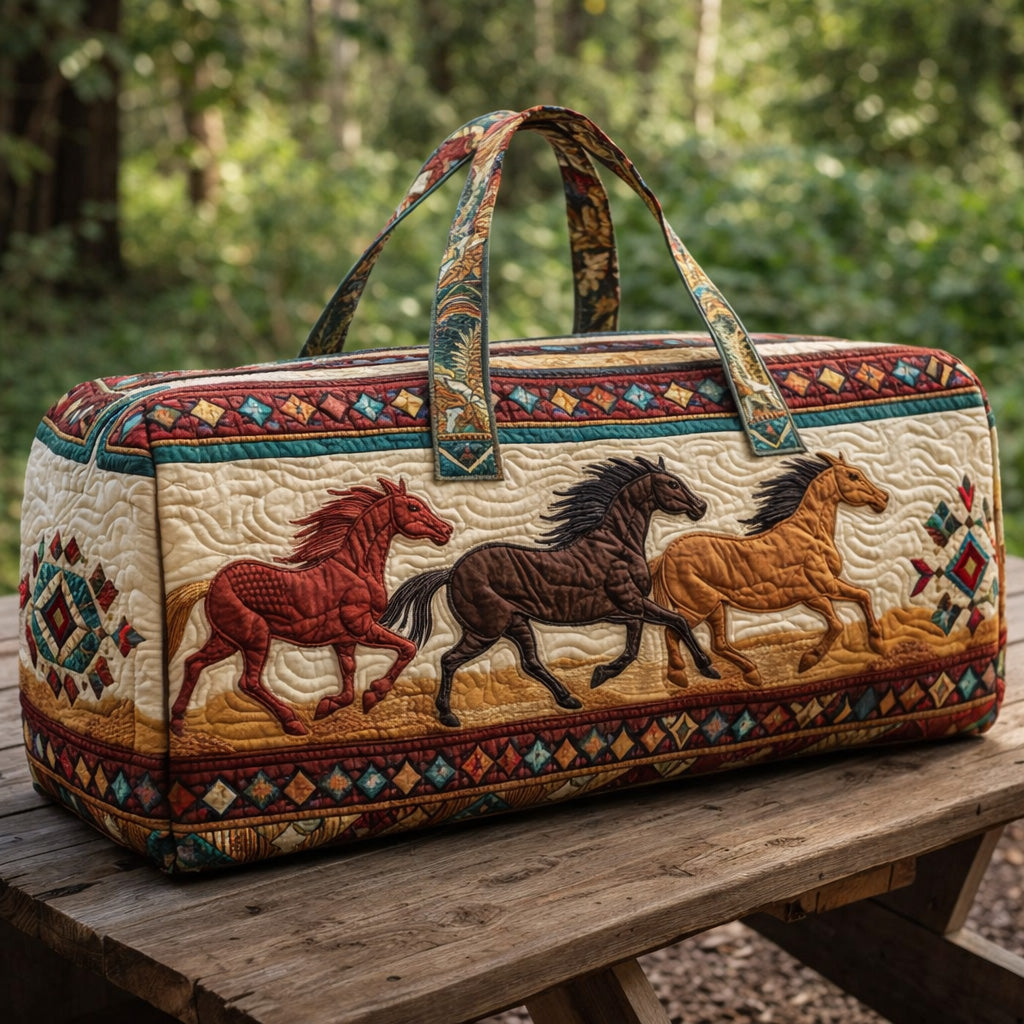 Running Horse Spirit Quilted Duffle Bag GFTOHD13713