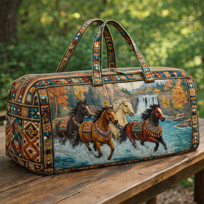 Wild River Horses Quilted Duffle Bag GFTOHD13721