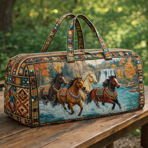 Wild River Horses Quilted Duffle Bag GFTOHD13721