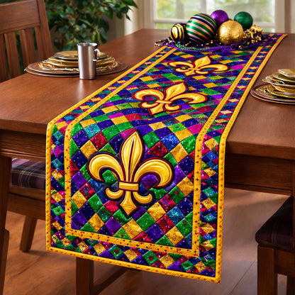 Festive Fleur Sparkle Quilted Table Runner GFTOHD13739