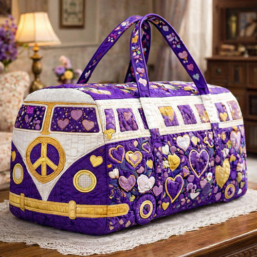 Purple Peace Journey Quilted Duffle Bag GFTOHD13759