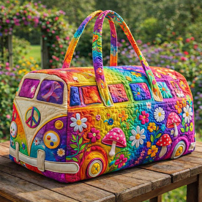 Rainbow Flower Van Quilted Duffle Bag GFTOHD13762