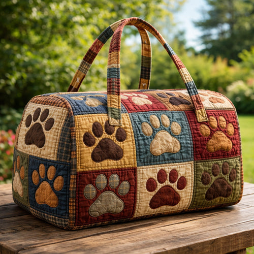 Patchwork Paw Traveler Quilted Duffle Bag GFTOHD13768