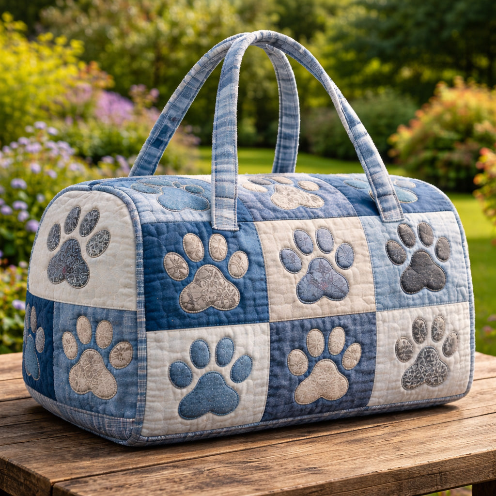 Blue Paw Journey Quilted Duffle Bag GFTOHD13770