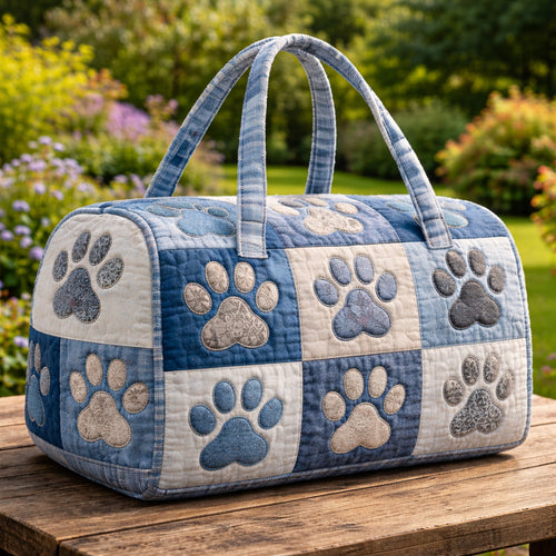 Blue Paw Journey Quilted Duffle Bag GFTOHD13770