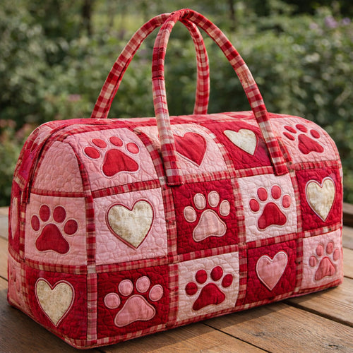 Crimson Paw Love Quilted Duffle Bag GFTOHD13773