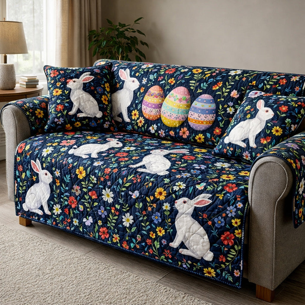 Easter Bunny Quilted Sofa Cover GFTOHD13799